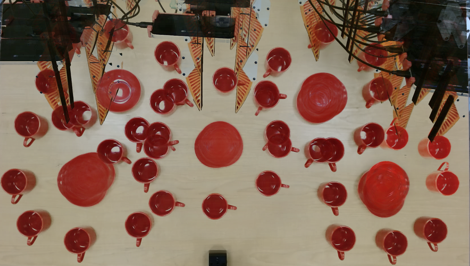 Initial cup position distribution across all locations